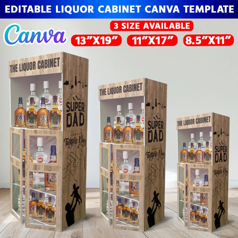 Canva Editable Liquor Cabinet Template