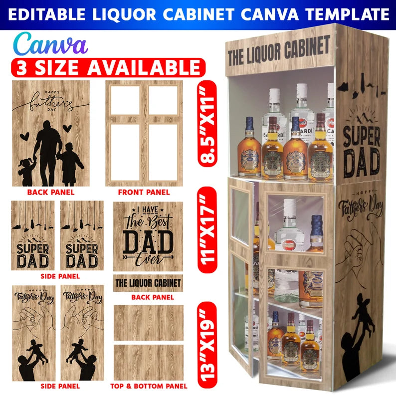 Canva Editable Liquor Cabinet Template