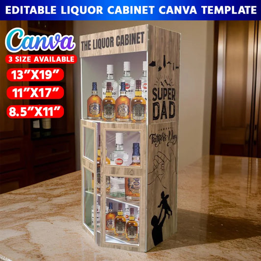 Canva Editable Liquor Cabinet Template
