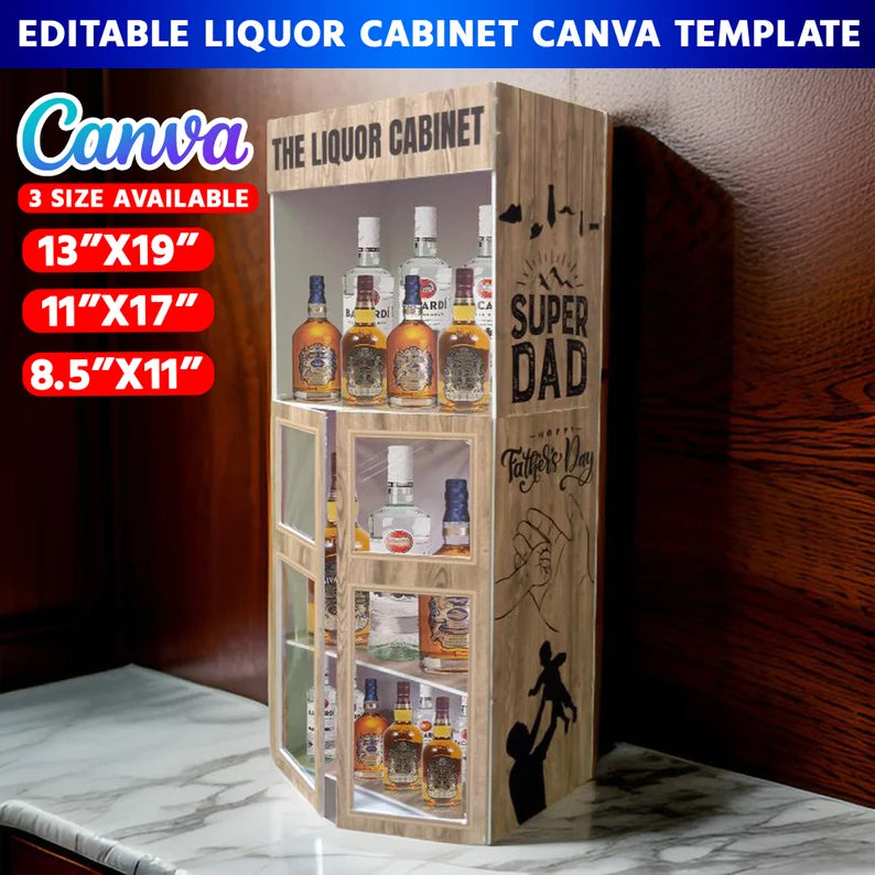 Canva Editable Liquor Cabinet Template