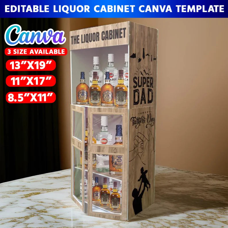 Canva Editable Liquor Cabinet Template